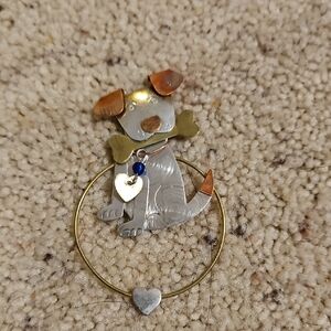 Cute Metal Dog Book Mark